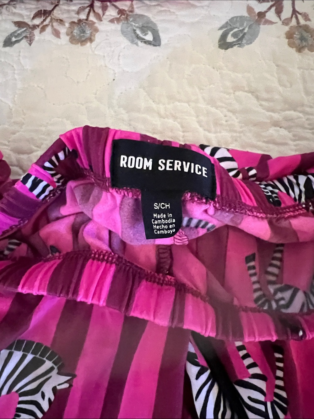 Women's Bright Pink Zebra-Print Pajama Set - Picture 6 of 8